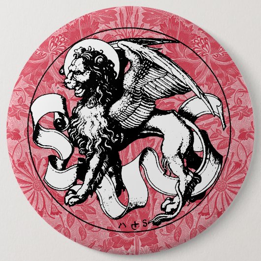 St. Mark's Emblem Winged Lion Button (Vorderseite)