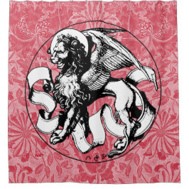 St. Mark's Emblem Winged Lion Duschvorhang