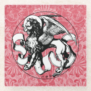 St. Mark's Emblem Winged Lion Glasuntersetzer
