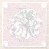 St. Mark's Emblem Winged Lion Glasuntersetzer (Rückseite)