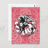 St. Mark's Emblem Winged Lion Postkarte (Vorne/Hinten)