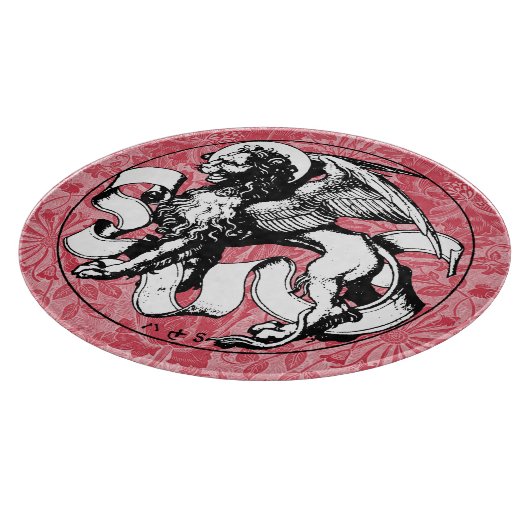 St. Mark's Emblem Winged Lion Schneidebrett (Ecke)