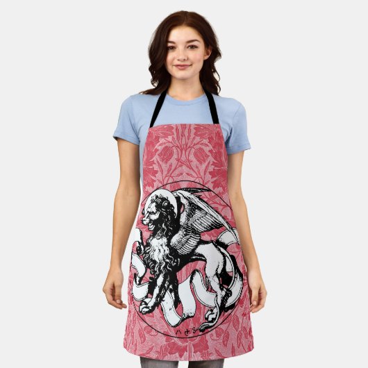 St. Mark's Emblem Winged Lion Schürze (Getragen)