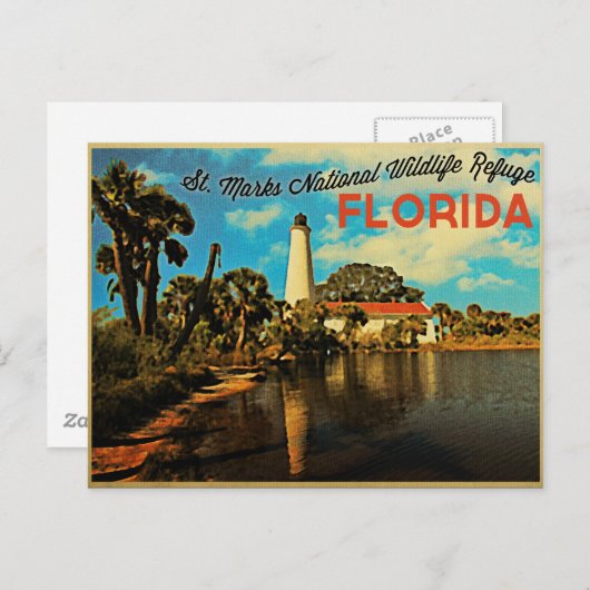 St. Marks Lighthouse Florida Postkarte (Vorne/Hinten)