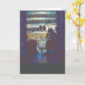 St. Markus Silhouette Grußkarte Karte (Gelbe Blume)