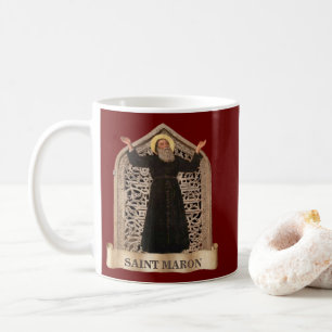 St. Maron, Schirmherr der katholischen Kirche von  Kaffeetasse