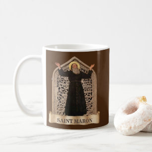 St. Maron, Schirmherr der katholischen Kirche von  Kaffeetasse