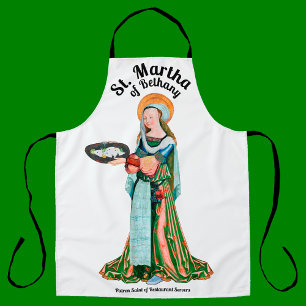 St. Martha von Bethanien in ihrer Küche (Einfach) Schürze