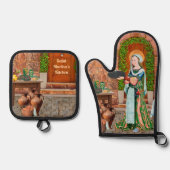 St. Martha von Bethany in Ihrer Küche Ofenhandschuh & Topflappen-Set (Vorderseite)