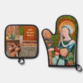 St. Martha von Bethany in Ihrer Küche Ofenhandschuh & Topflappen-Set (Vorderseite)