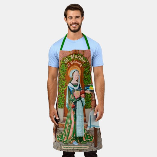 St. Martha von Bethany in Ihrer Küche Schürze (Getragen)