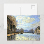 St Martin Canal Alfred Sisley Poster Postkarte (Vorne/Hinten)