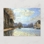 St Martin Canal Alfred Sisley Poster Postkarte (Vorderseite)