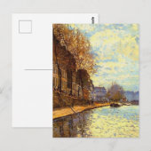 St Martin Canal von Sisley Impressionist Painting Postkarte (Vorne/Hinten)