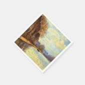 St Martin Canal von Sisley Impressionist Painting Serviette (Ecke)