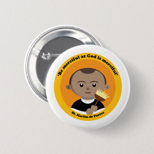 St Martin de Porres Button (Vorne & Hinten)