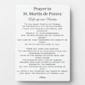 St. Martin de Porres Gebet Racial Harmony Fotoplatte (Vorderseite)