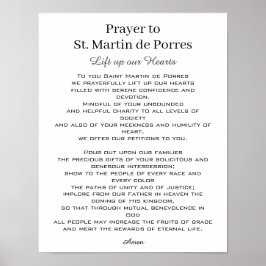 St. Martin de Porres Gebet Racial Harmony Poster