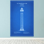 St. Martin Island Lighthouse - Michigan - AD Leinwanddruck (Insitu (Holzboden))
