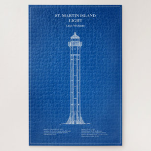 St. Martin Island Lighthouse - Michigan - AD Puzzle