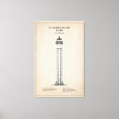 St. Martin Island Lighthouse - Michigan - SBD Leinwanddruck (Vorderseite)