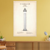 St. Martin Island Lighthouse - Michigan - SBD Leinwanddruck (Insitu (Wohnzimmer))