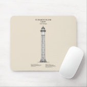 St. Martin Island Lighthouse - Michigan - SBD Mousepad (Mit Mouse)