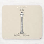 St. Martin Island Lighthouse - Michigan - SBD Mousepad (Vorne)