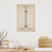 St. Martin Island Lighthouse - Michigan - SBD Poster (Küche)