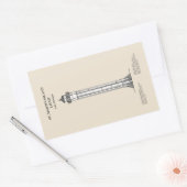 St. Martin Island Lighthouse - Michigan - SBD Rechteckiger Aufkleber (Umschlag)