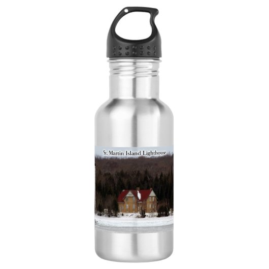 St. Martin Island Lighthouse Wasserflasche (Vorderseite)