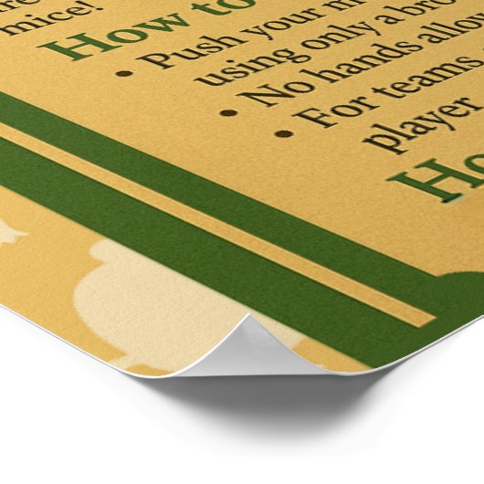 St. Martin Mice Sweep Saint Game Sign Poster (Ecke)