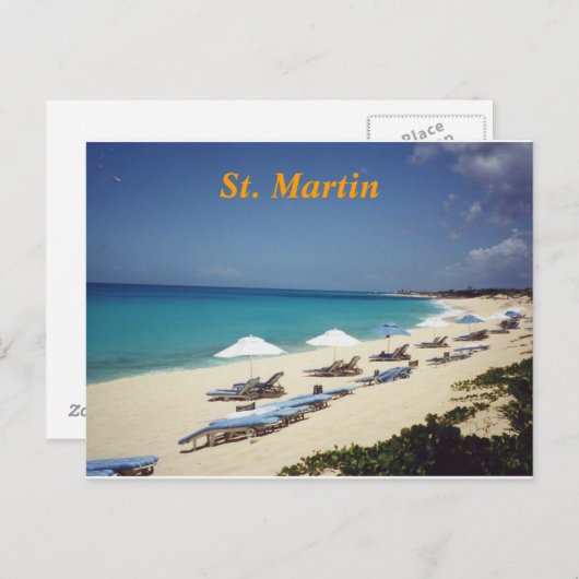 St. Martin Postcard Postkarte (Vorne/Hinten)