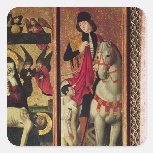 St. Martin Quadratischer Aufkleber (Vorderseite)