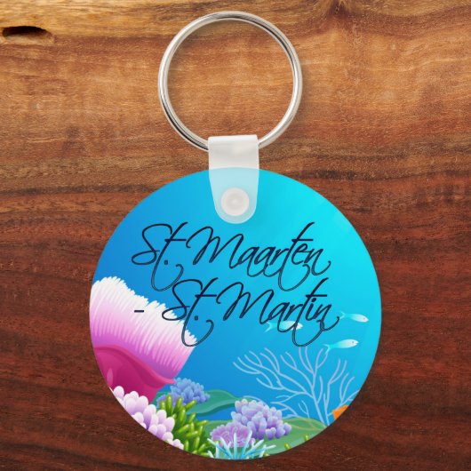 St. Martin - St. Marteen Riff Schlüsselanhänger (Vorderseite)