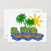 St. Martin Staat der Postkarte (Vorne/Hinten)