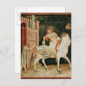 St. Martin teilt seinen Mantel mit dem Bettler Postkarte (Vorne/Hinten)