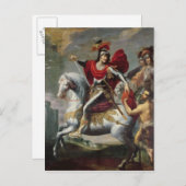 St. Martin teilt seinen Mantel mit dem Bettler Postkarte (Vorne/Hinten)