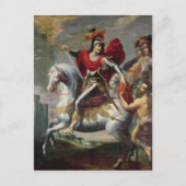 St. Martin teilt seinen Mantel mit dem Bettler Postkarte (Vorderseite)
