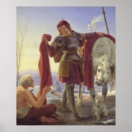 St. Martin und der Beggar, 1836 Poster (Vorne)