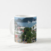 St. Martin und Marigot Bay Foto Kaffeetasse (Vorderseite Links)