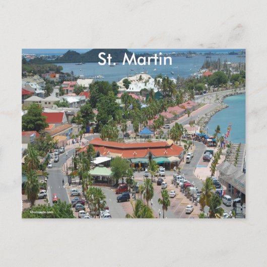 St. Martin und Marigot Bay Foto Postkarte (Vorderseite)