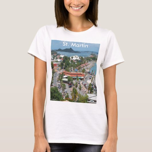 St. Martin und Marigot Bay Foto T-Shirt (Vorderseite)