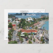 St. Martin und Marigot Bay Postkarte (Vorne/Hinten)