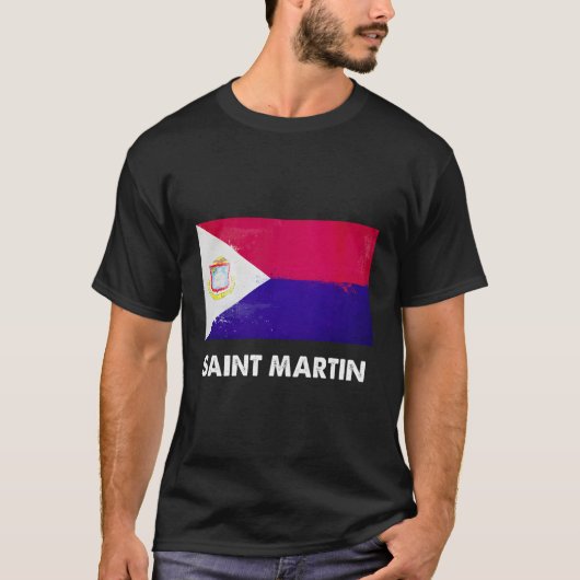 St. Martinois Saint Martin Flag T-Shirt (Vorderseite)