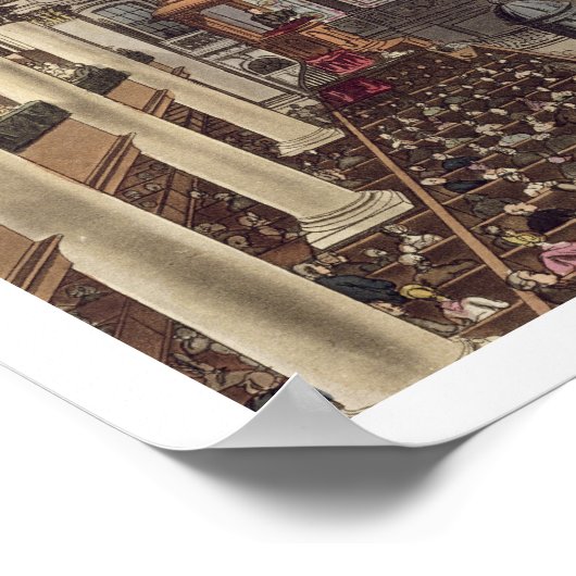 St Martins in the Fields, von 'Ackermann's Microc Poster (Ecke)