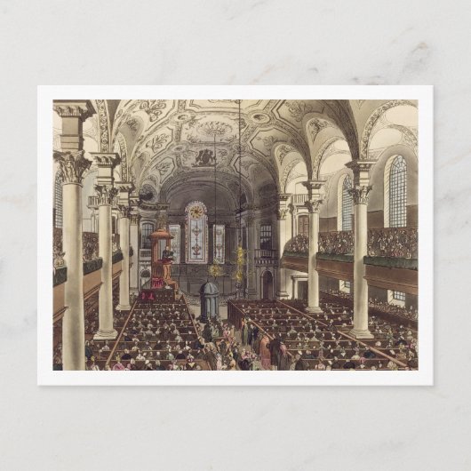 St Martins in the Fields, von 'Ackermann's Microc Postkarte (Vorderseite)