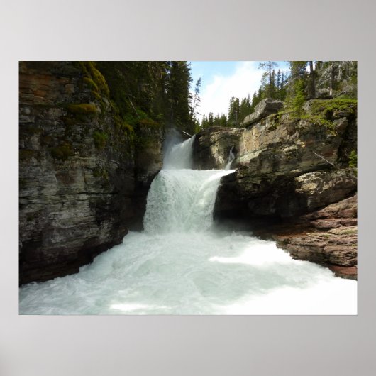 St. Mary Falls I im Glacier National Park Poster (Vorne)