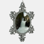 St. Mary Falls I im Glacier National Park Schneeflocken Zinn-Ornament (Links)