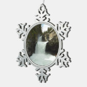 St. Mary Falls I im Glacier National Park Schneeflocken Zinn-Ornament (Rechts)
